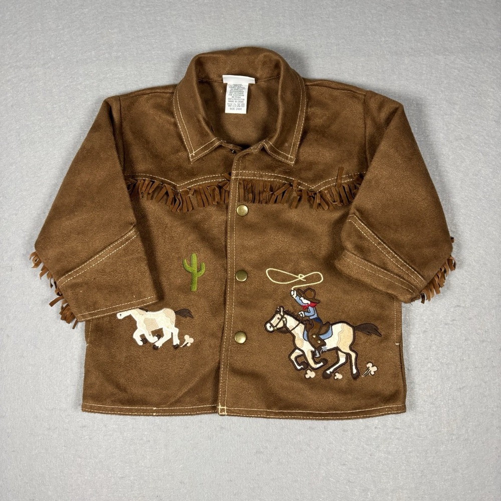 Le Top Toddler Brown Faux Suede Cowboy Jacket Brown Size 24M